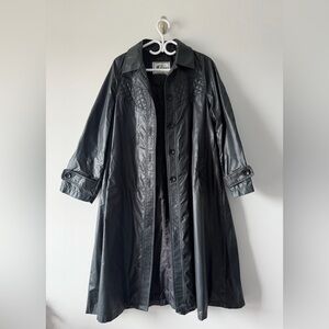 Black A-line Nylon Coat